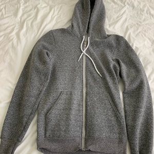 American Apparel Salt & Pepper Grey ZIP Up Hoodie